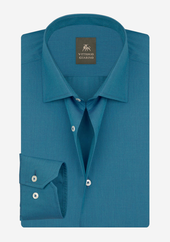 Deep Teal Poplin Shirt