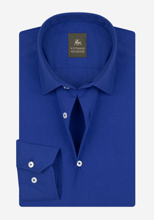 Vivid Blue Poplin Shirt