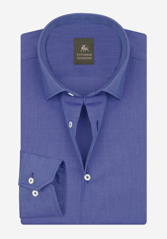Indigo Blue Poplin Shirt