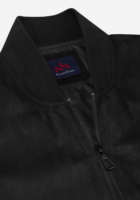 Metallic Black Suede Jacket