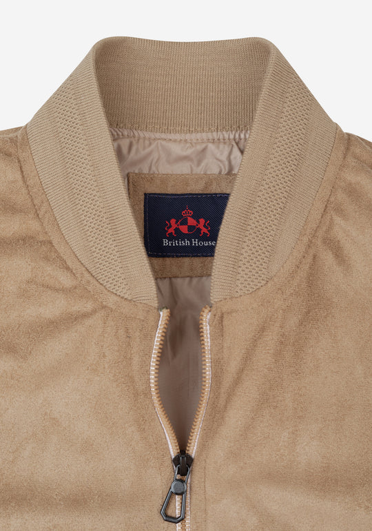 Sandstone Beige Suede Jacket