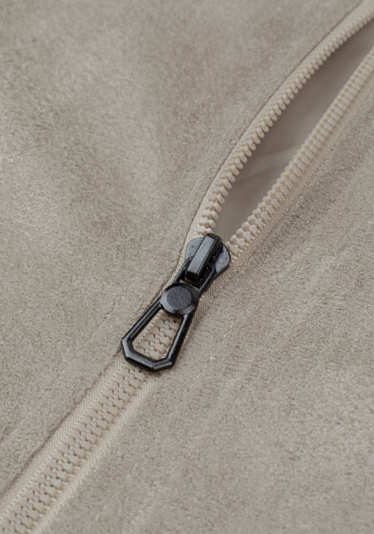 Ash Beige Suede Jacket