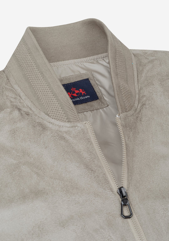 Ash Beige Suede Jacket