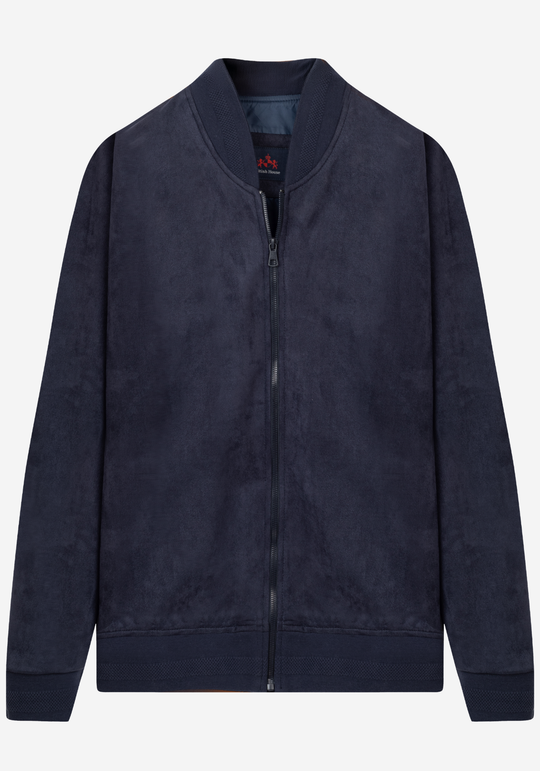 Midnight Navy Suede Jacket