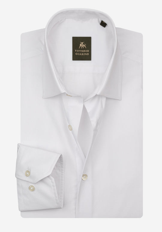 Pearl White Poplin Shirt