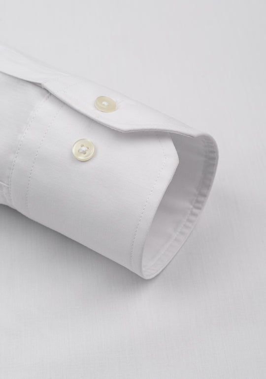 Pearl White Poplin Shirt