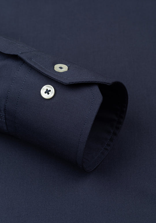 Dark Navy Poplin Shirt