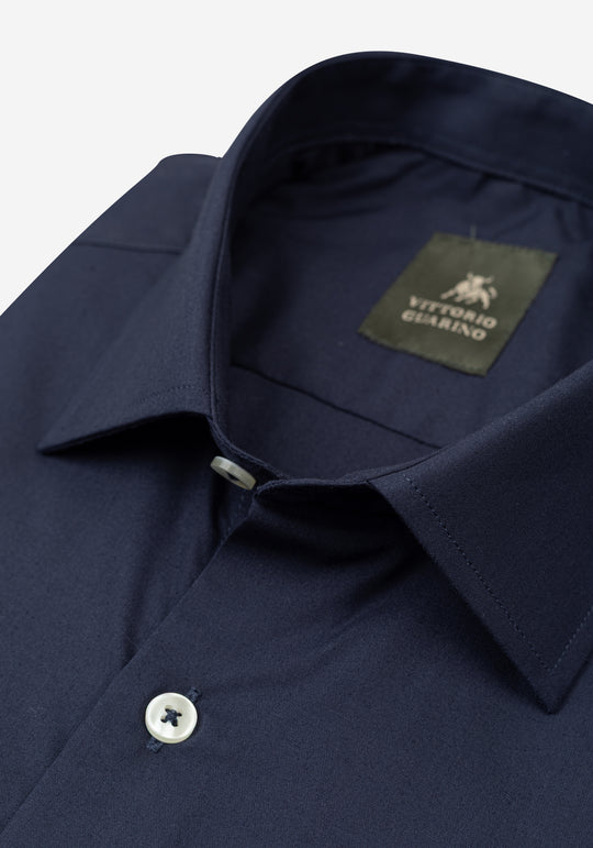 Dark Navy Poplin Shirt