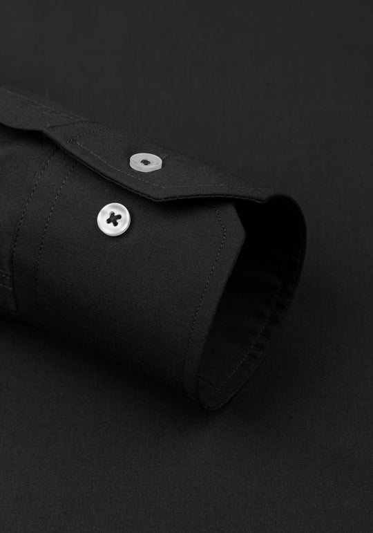 Nightfall Black Poplin Shirt