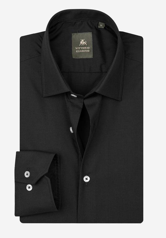 Nightfall Black Poplin Shirt