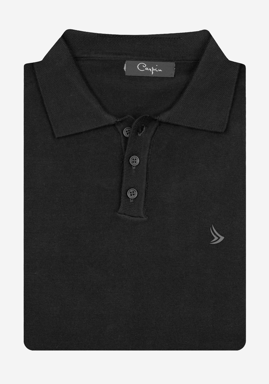 Deep Black Cotton Pullover
