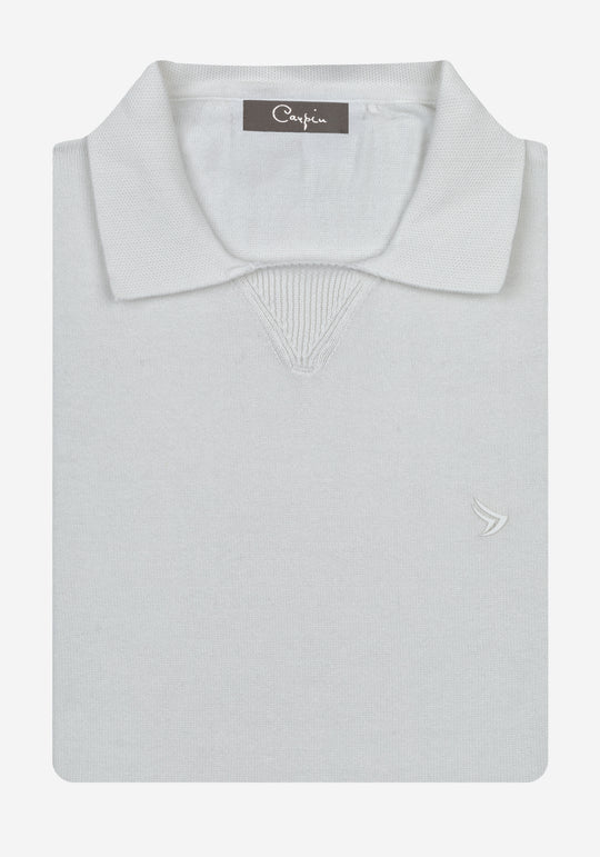 Moonlight White Cotton Pullover
