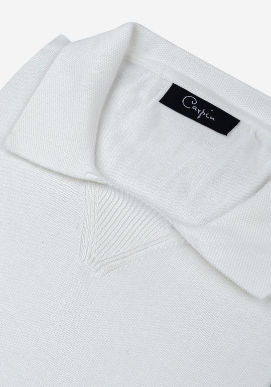 Moonlight White Cotton Pullover