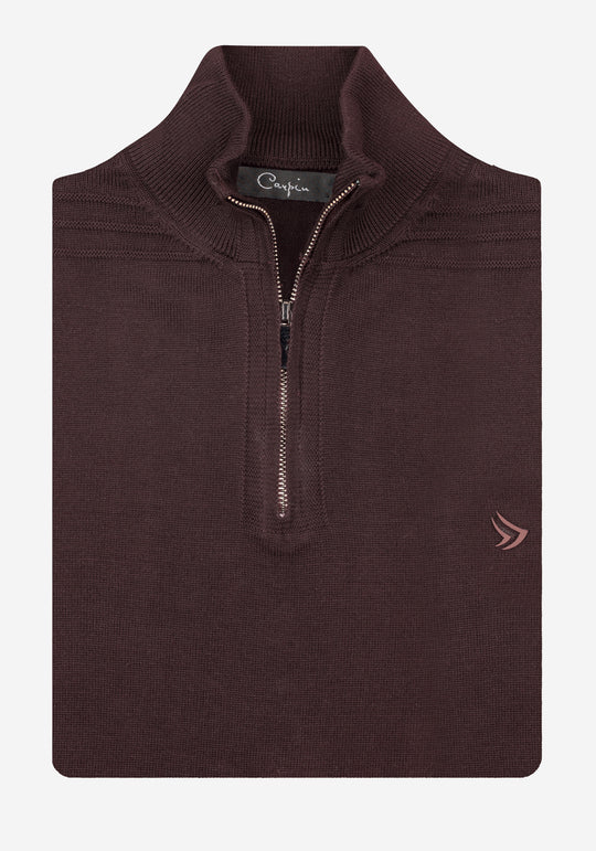 Velvet Night Burgundy Quarter-Zip Pullover