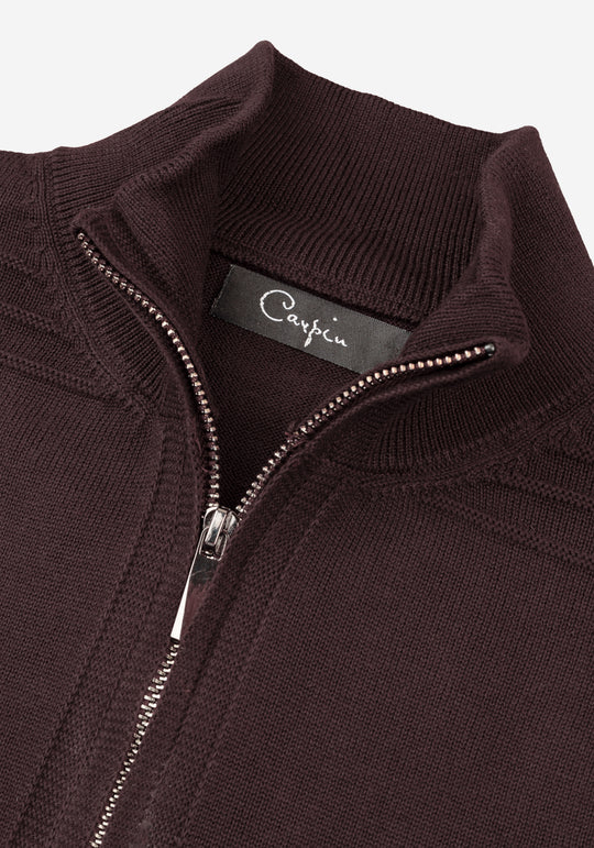 Velvet Night Burgundy Quarter-Zip Pullover