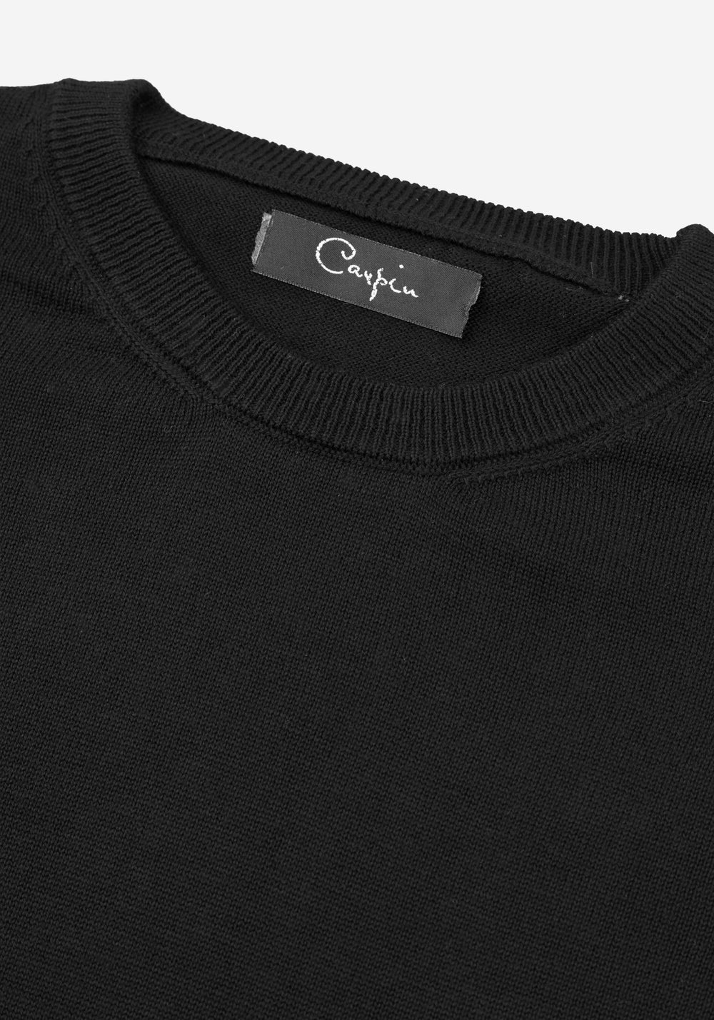 Nocturne Black Cotton Pullover