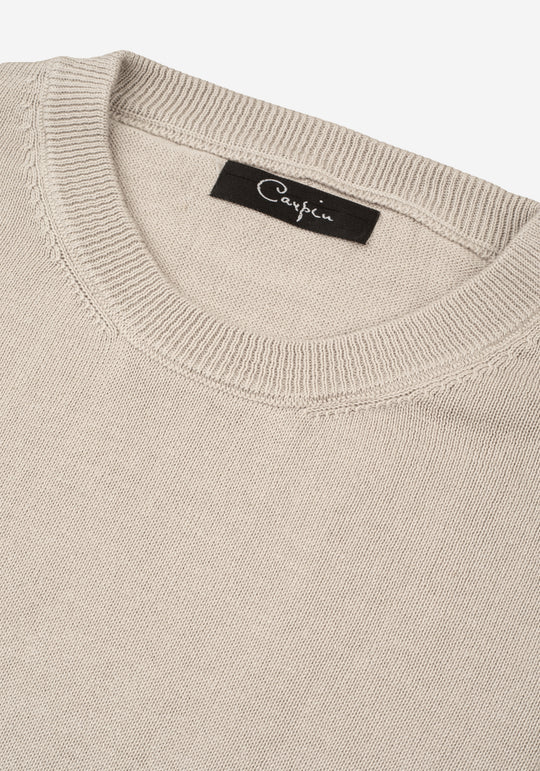 Powder Nude Cotton Pullover