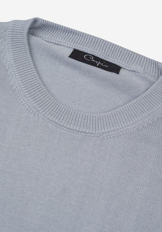 Stone Dusk Gray Cotton Pullover