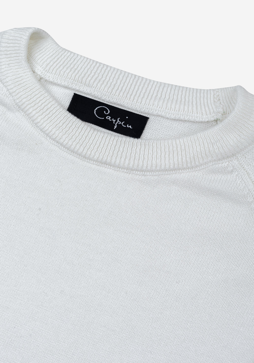 Feather White Cotton Pullover