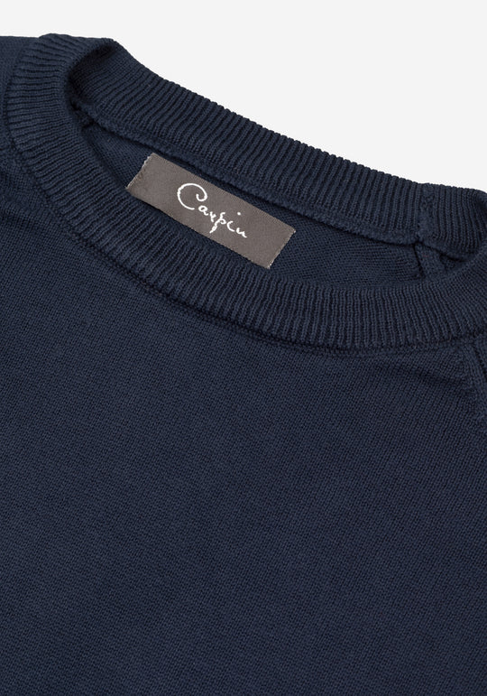 Sea Dusk Navy Cotton Pullover