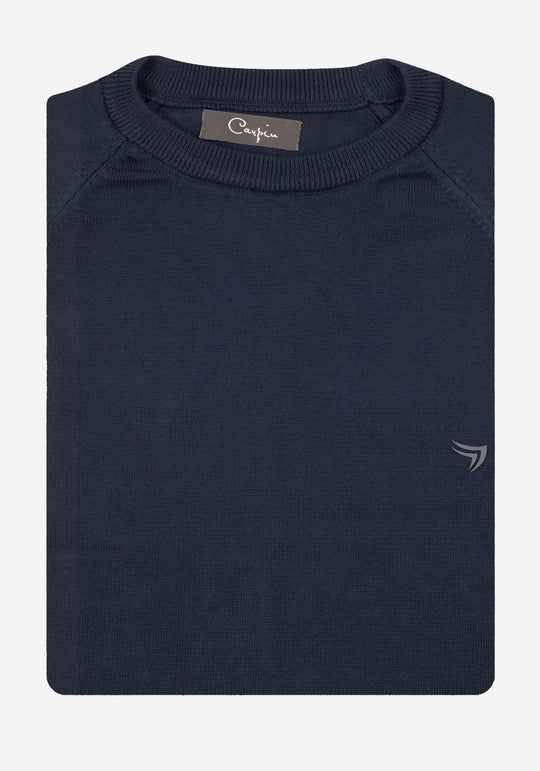 Sea Dusk Navy Cotton Pullover