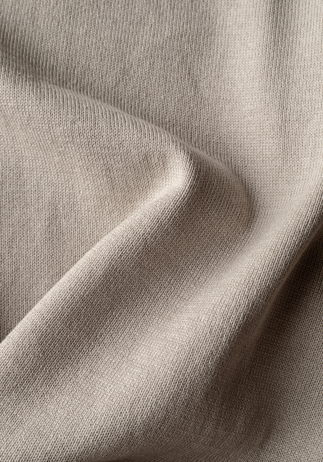 Sand Shadow Beige Cotton Pullover