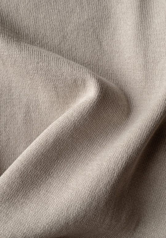 Sand Shadow Beige Cotton Pullover