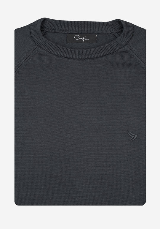 Stone Night Dark Gray Cotton Pullover