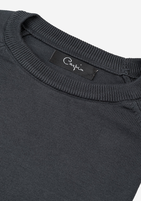 Stone Night Dark Gray Cotton Pullover