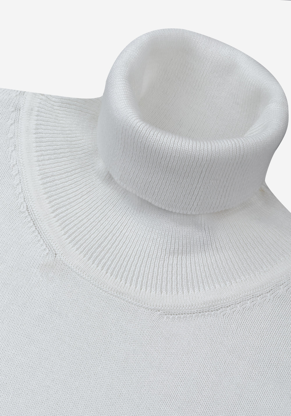Pearl Mist White Turtle Neck Pullover