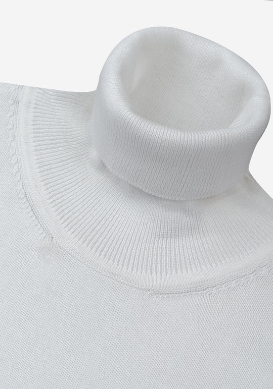 Pearl Mist White Turtle Neck Pullover
