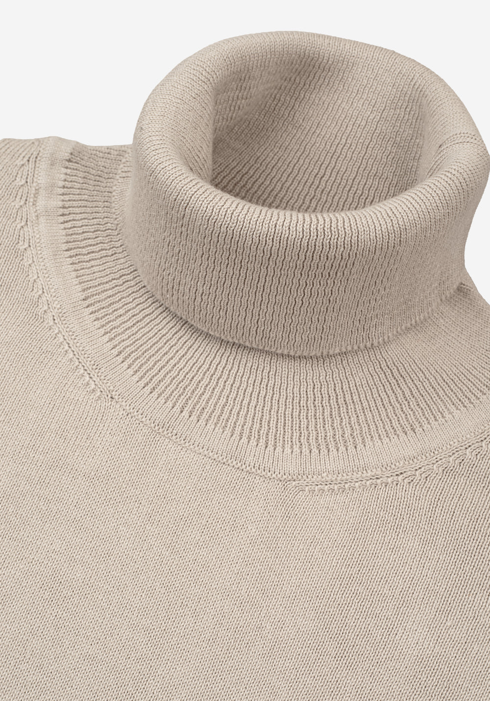 Desert Silk Beige Turtle Neck Pullover