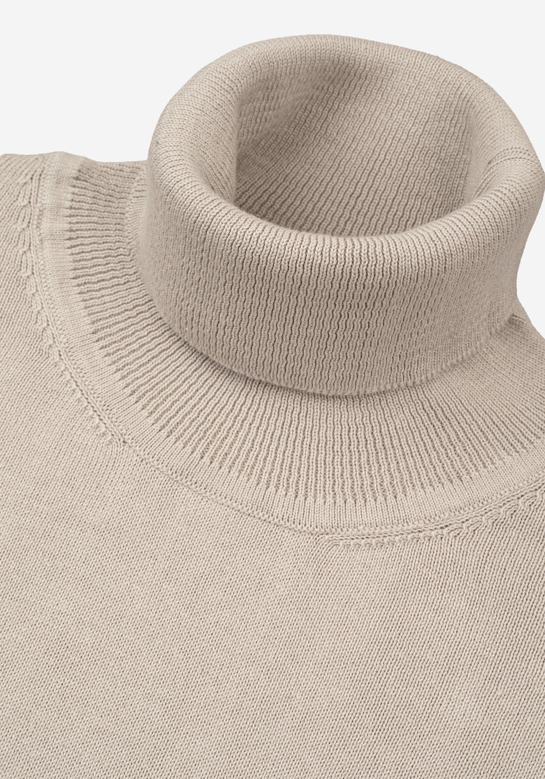 Desert Silk Beige Turtle Neck Pullover