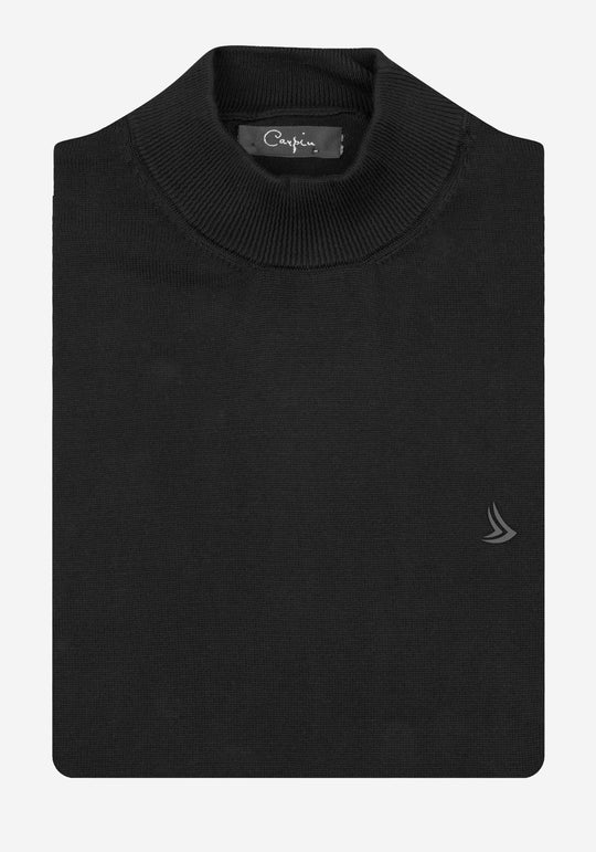 Eclipse Shadow Black Turtle Neck Pullover