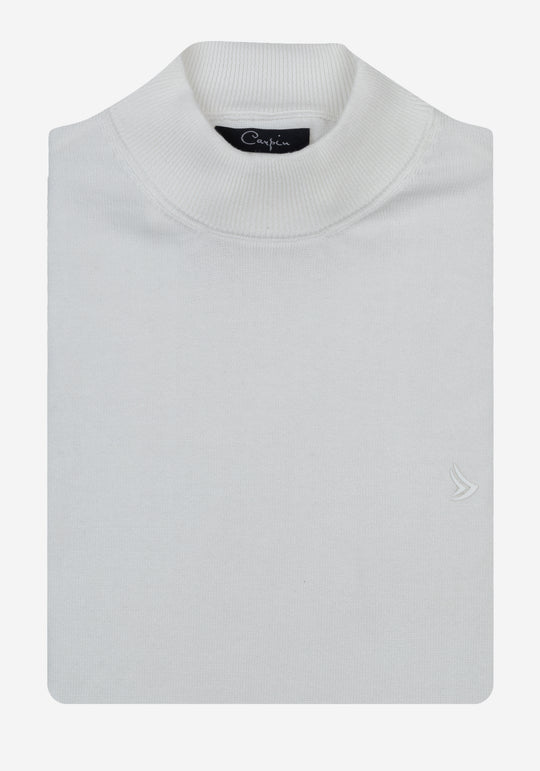 Snow Halo White Turtle Neck Pullover