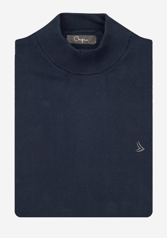Ocean Dusk Navy Turtle Neck Pullover