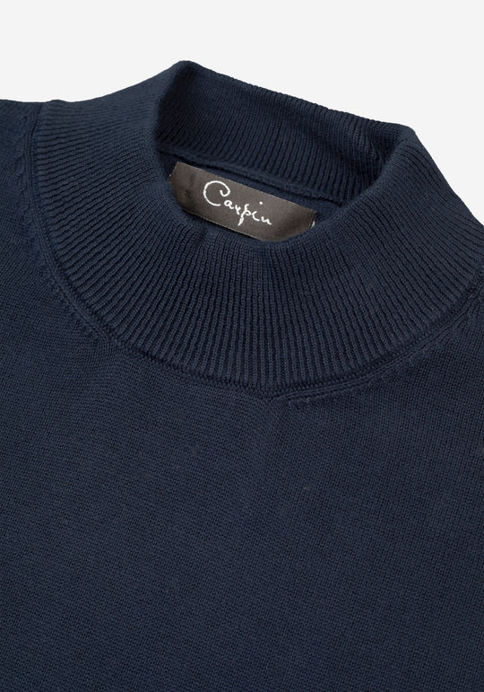 Ocean Dusk Navy Turtle Neck Pullover