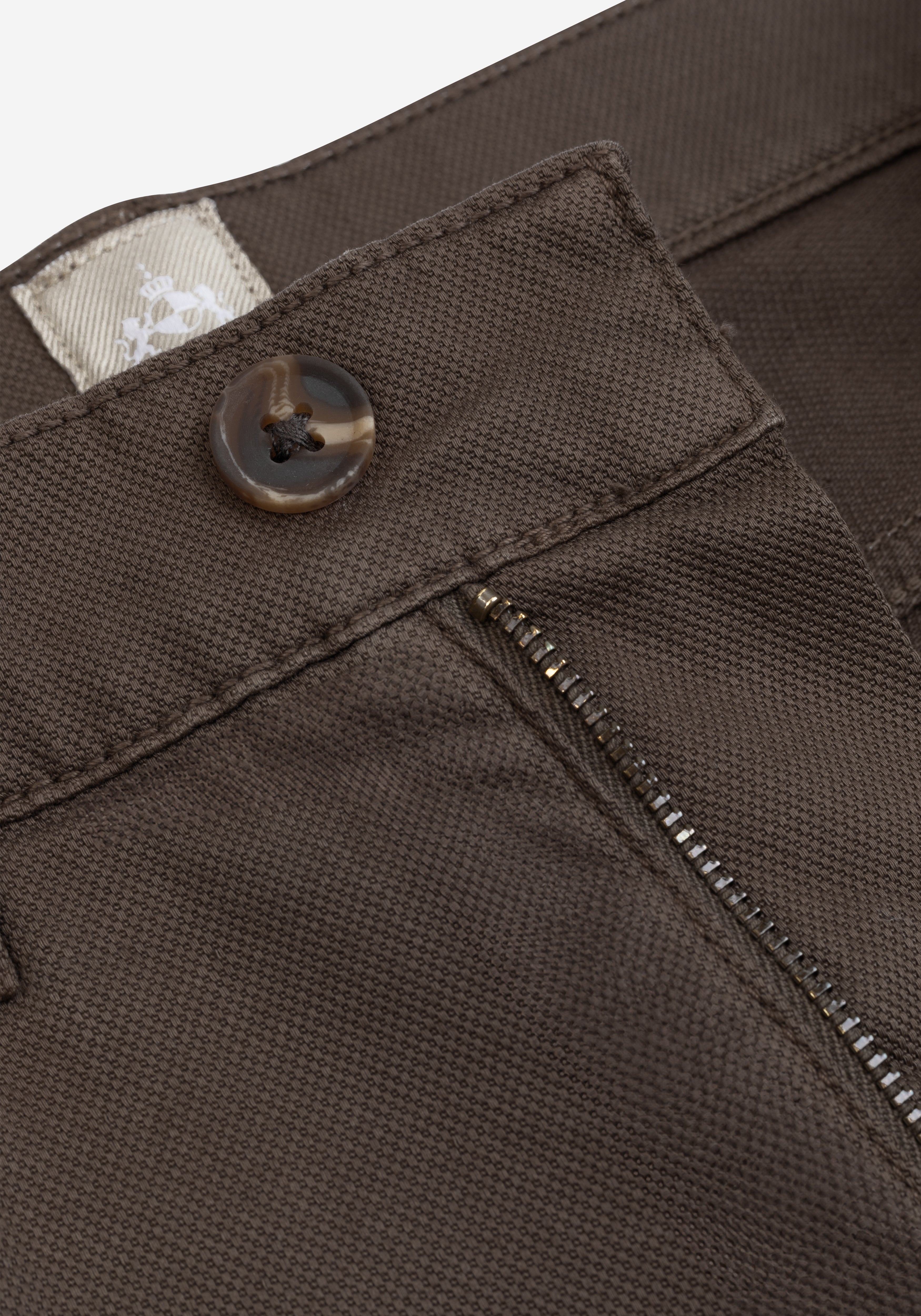 Earth Brown PiquÃ© Gabardine