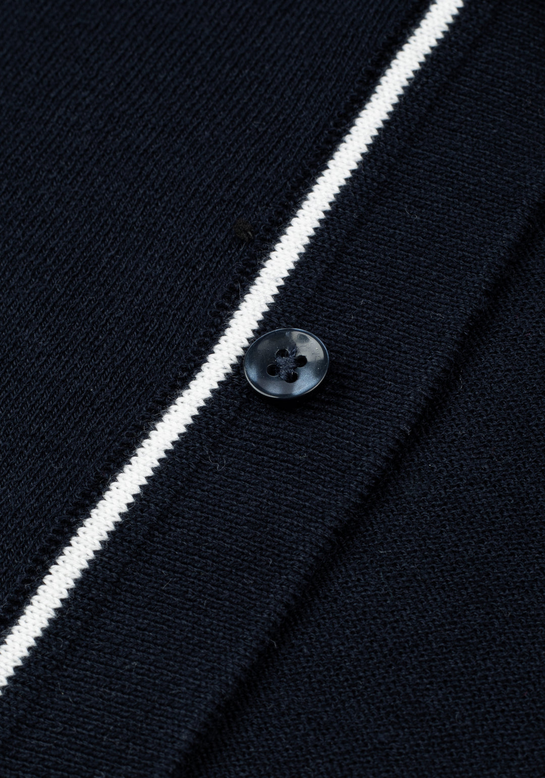 Dawn Navy Knitted Polo Shirt