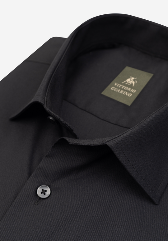 Jet Black Poplin Shirt