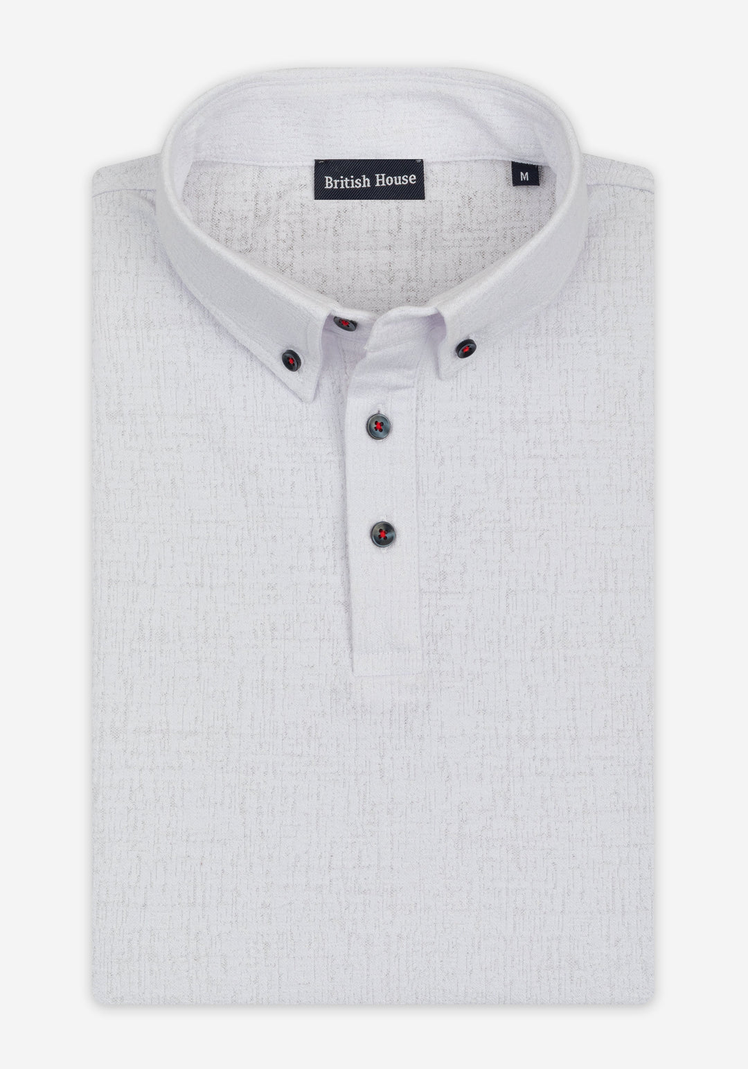 Feather White Jacquard Polo Shirt