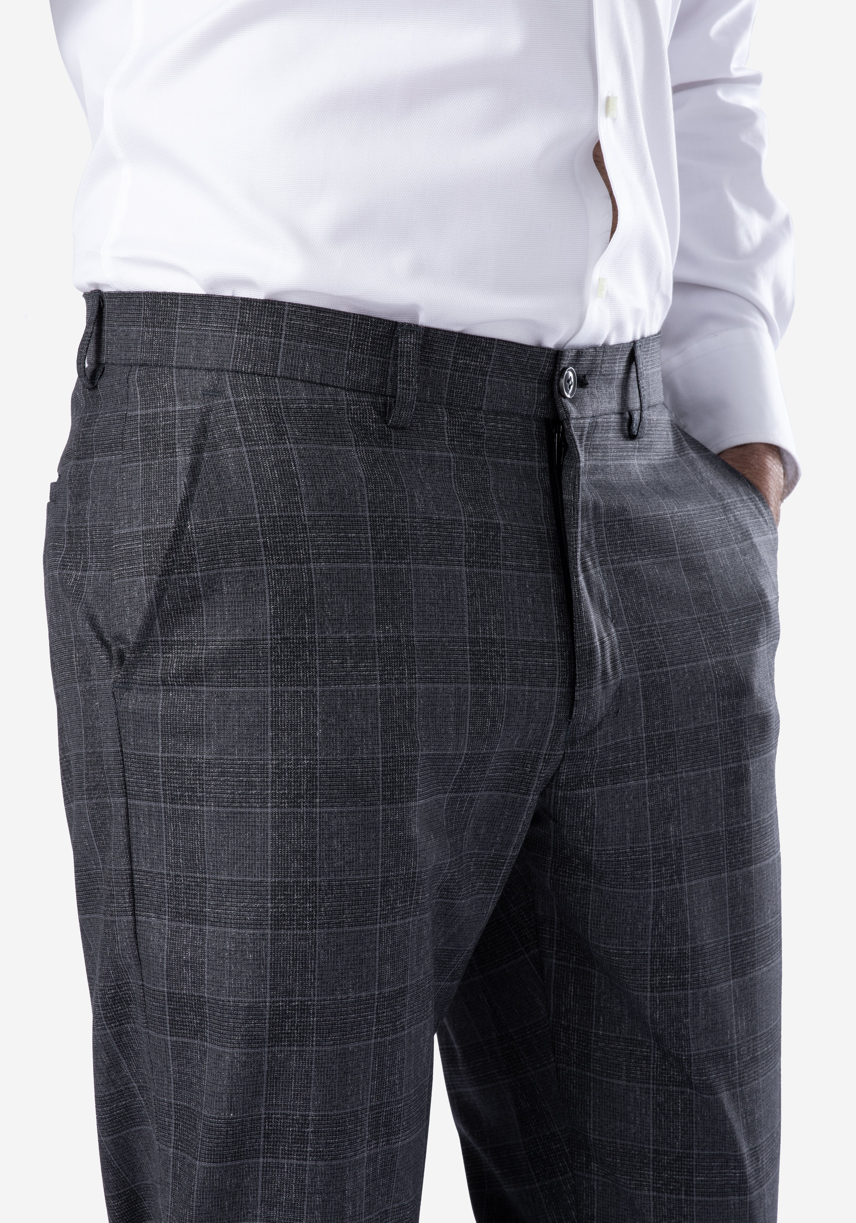 Dark Gray Checked Pants