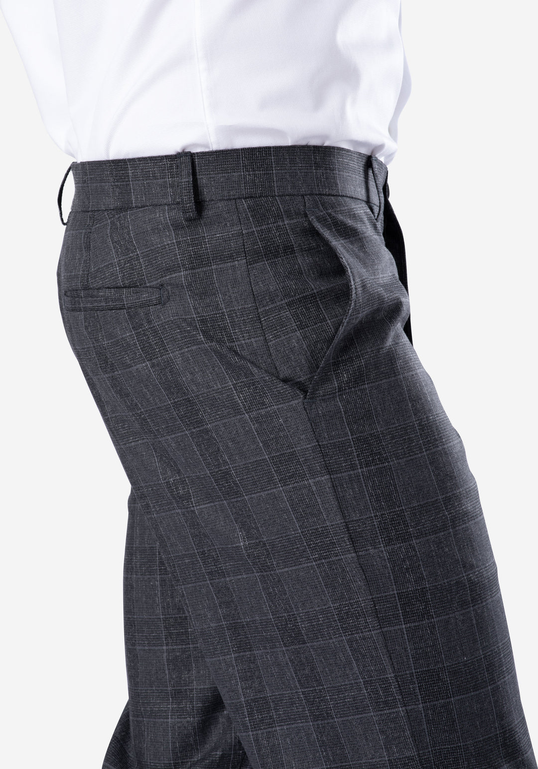 Dark Gray Checked Pants