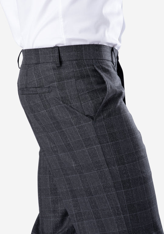 Dark Gray Checked Pants