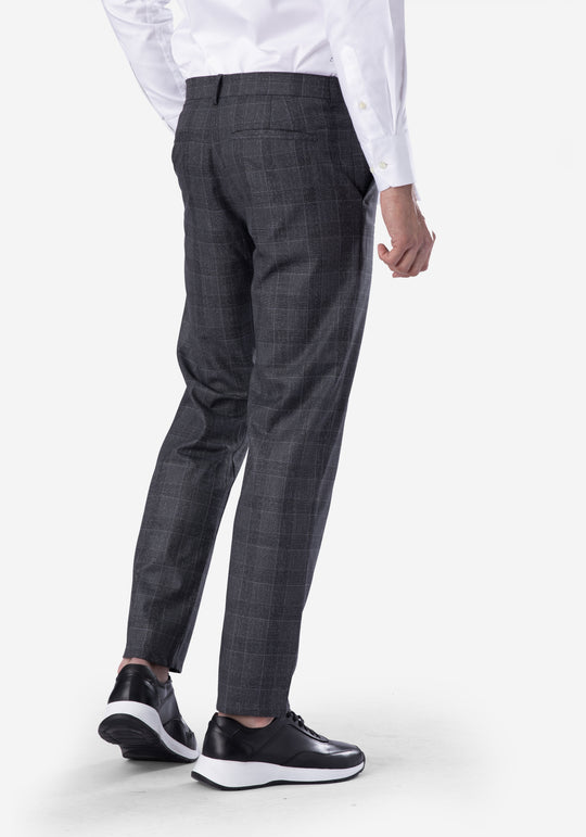 Dark Gray Checked Pants