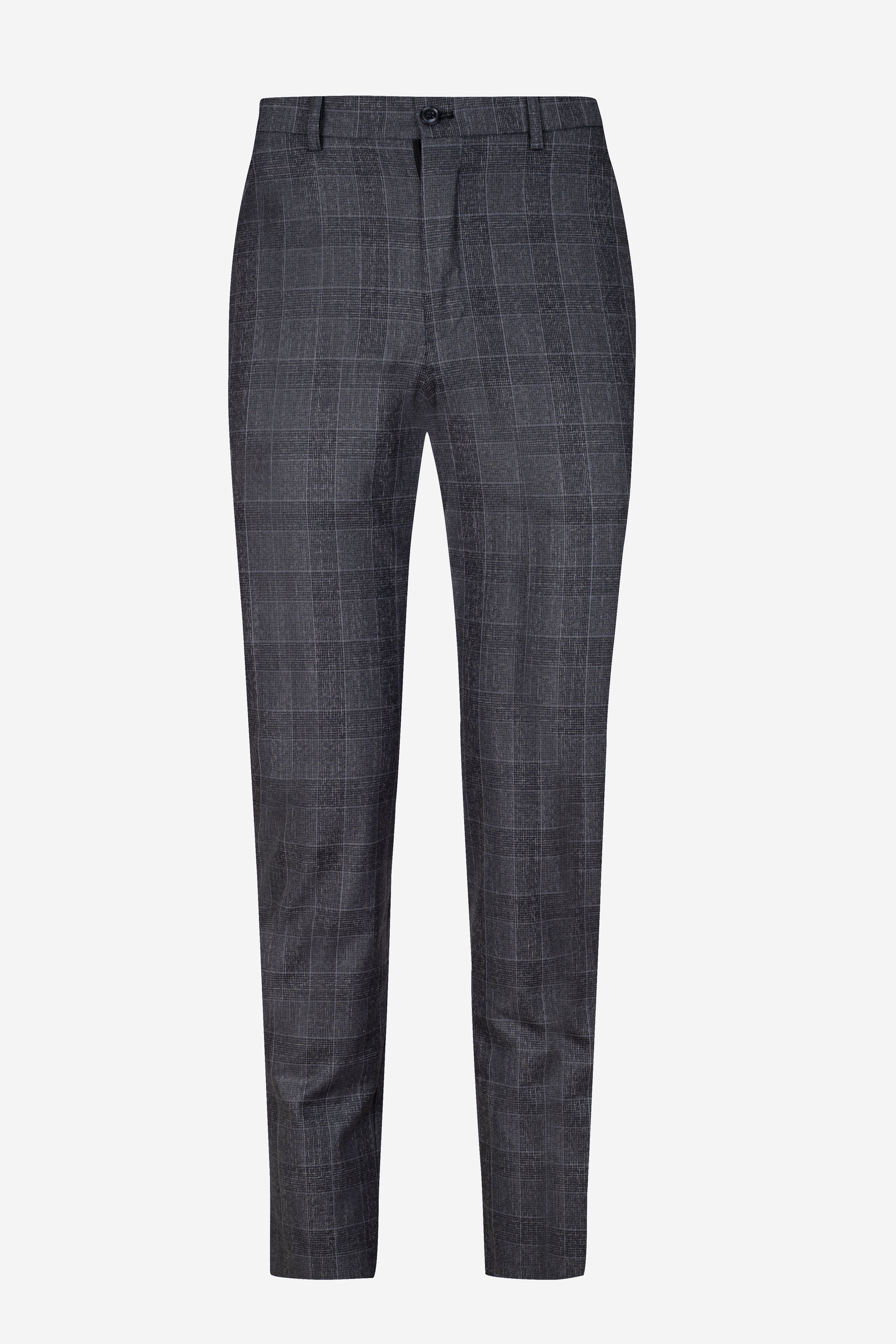Dark Gray Checked Pants