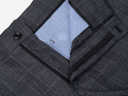 Dark Gray Checked Pants