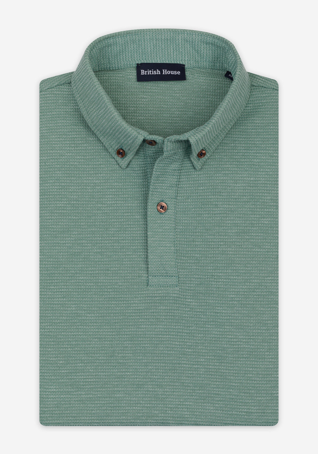 Vintage Mint Waffle Polo Shirt