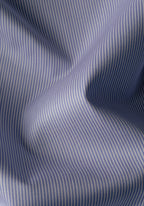 Giza 87 Cotton Airy Blue Stripe Basket Weave Shirt