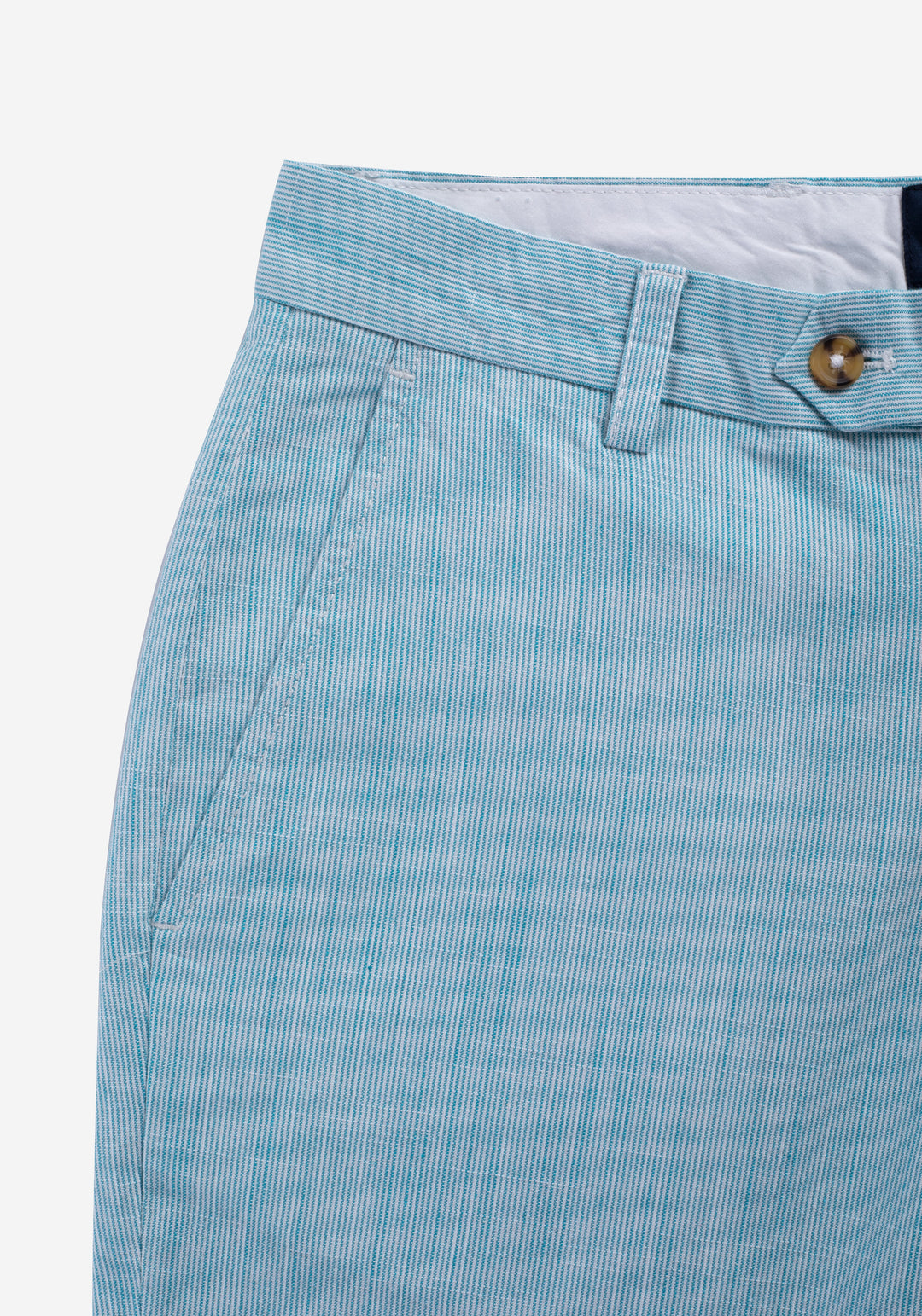 Turquoise Cotton Linen Short